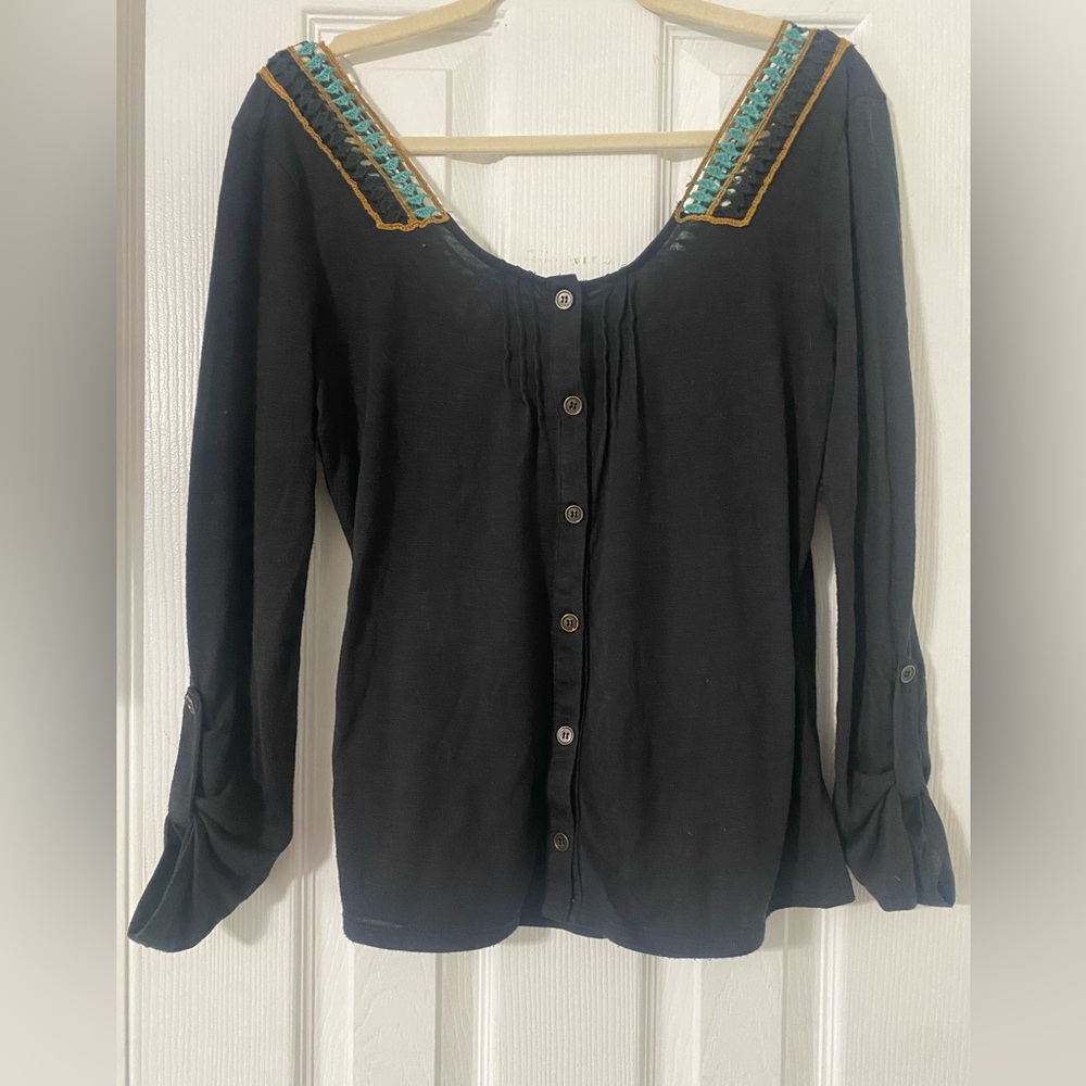 Boho Embroidered Long Sleeve Top – Black
Size: Small - Picture 2 of 4